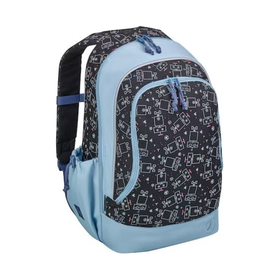 MOCHILA DE NIÑO  GRANDE  NEGRO AZUL