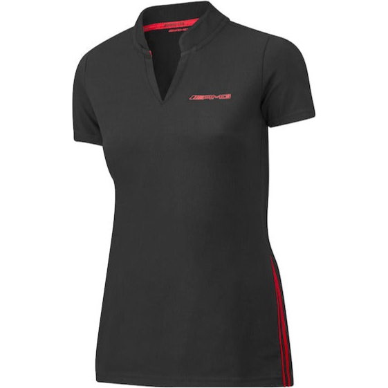 POLO AMG DAMA NEGRO/ROJO